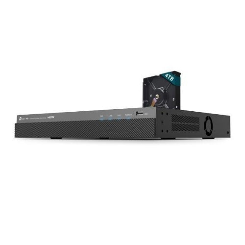 TP-Link VIGI NVR2016H-16MP 16-Channel PoE+ 4K NVR
Black electronic device with a blue label on a white background
