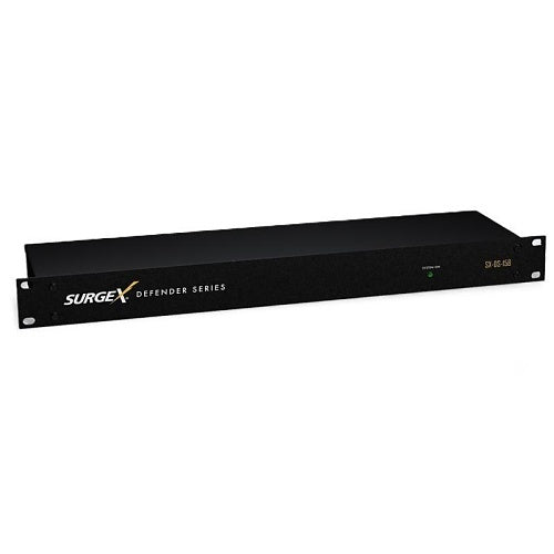 SurgeX SX-DS-158-GFI Rack Surge Protector 15A 120V
Black surge protector with 'SurgeX Defender Series' branding on a white background