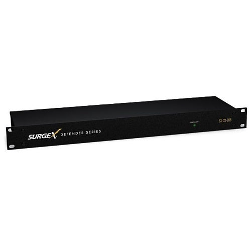 SurgeX SX-DS-158-GFI Rack Surge Protector 15A 120V
Black surge protector with 'SurgeX Defender Series' branding on a white background