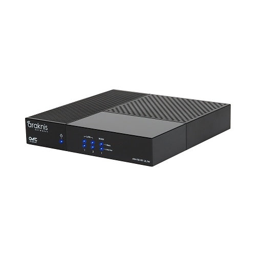 Araknis Networks AN-110-RT-2L1W Single-WAN Gigabit VPN Router Pro
Black network device with brand logo on a white background