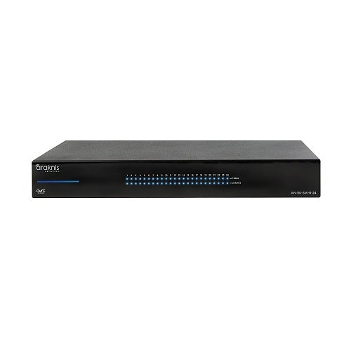 Araknis Networks AN-110-SW-R-24 24-Port Gigabit Network Switch
Black electronic device with brand logo on a white background