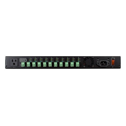 WattBox WB-RPS10-DC-10A 10-Output Rack-Mount Pro DC Power Supply Back Connection View