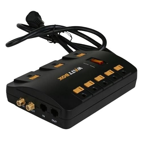 WattBox WB-200-8PS 8-Outlet Coax Ethernet Surge Protector Front